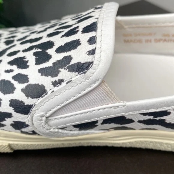 Saint Laurent White And Black Leopard Print Venice Slip-On Sneakers w/ Box - Picture 9 of 14